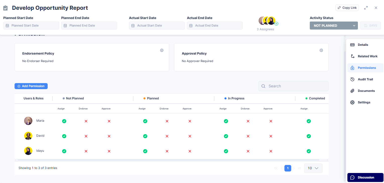 Permissions panel highlighted