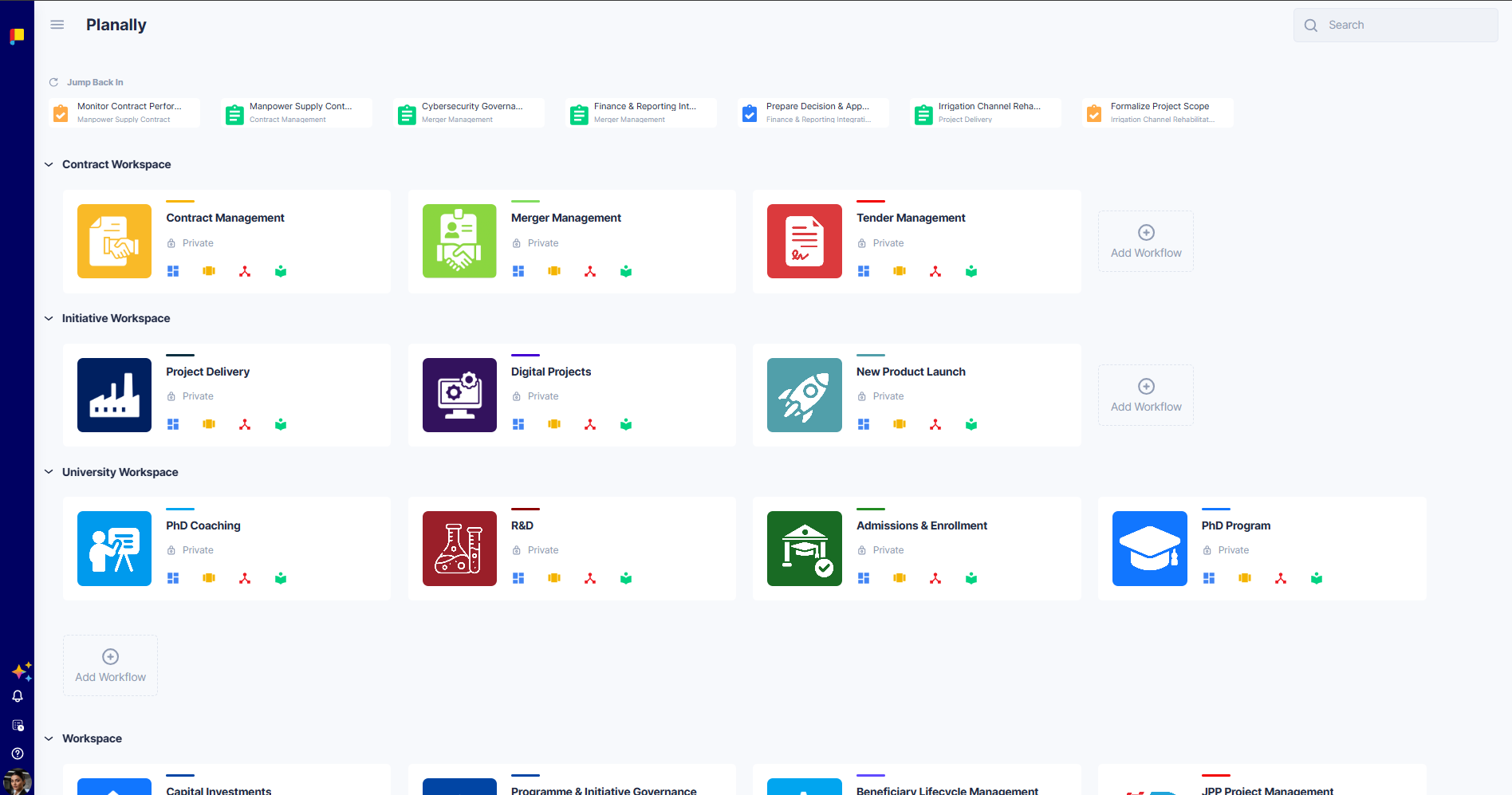 Planally workflow overview