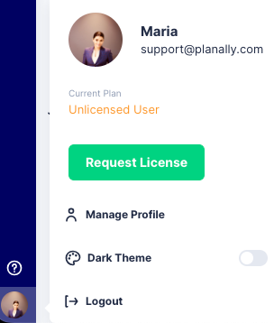 Planally request access option