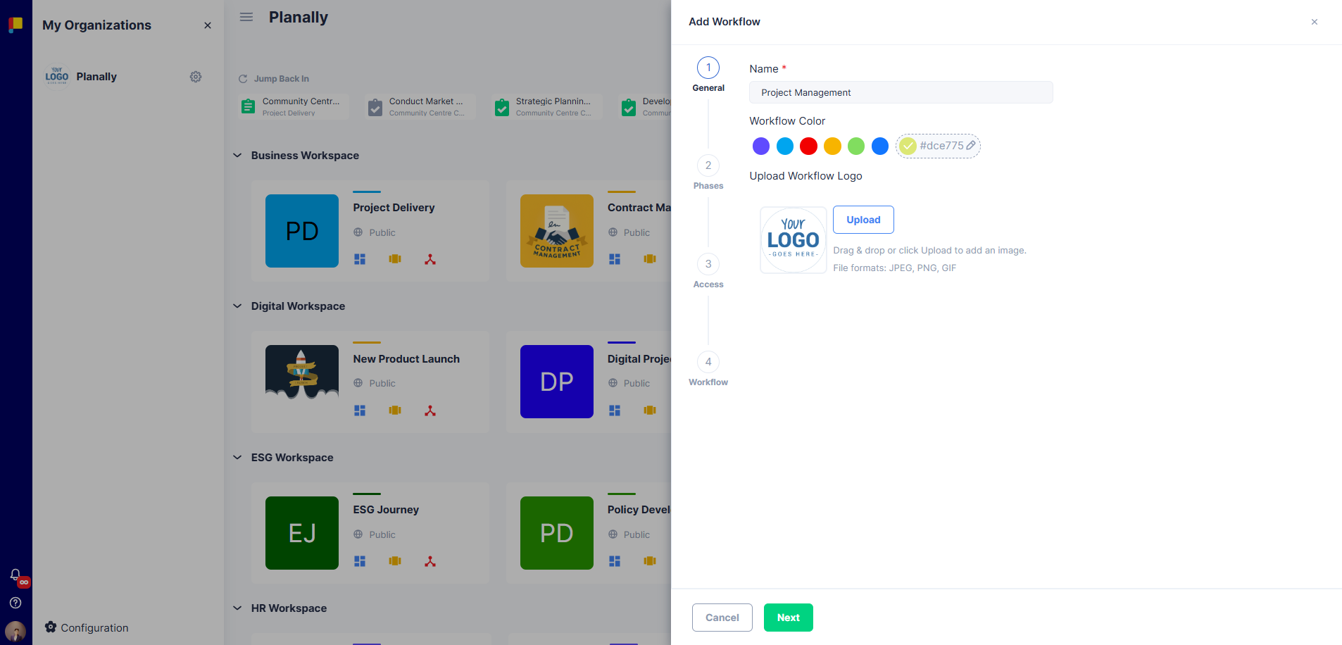 Add Workflow - General